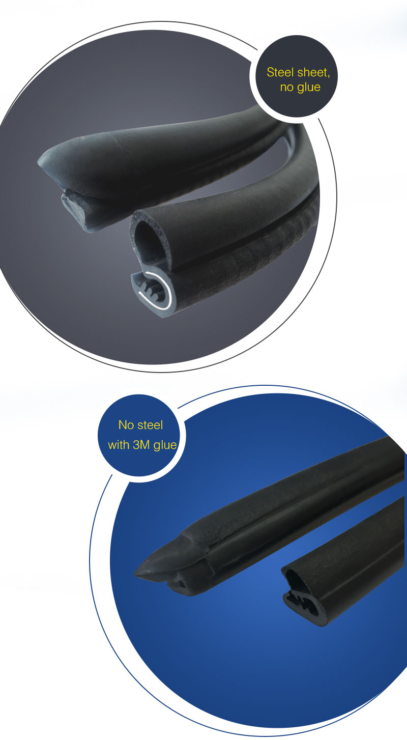 Customized Extruded Rubber Seal Strip Car door windshield rubber EPDM