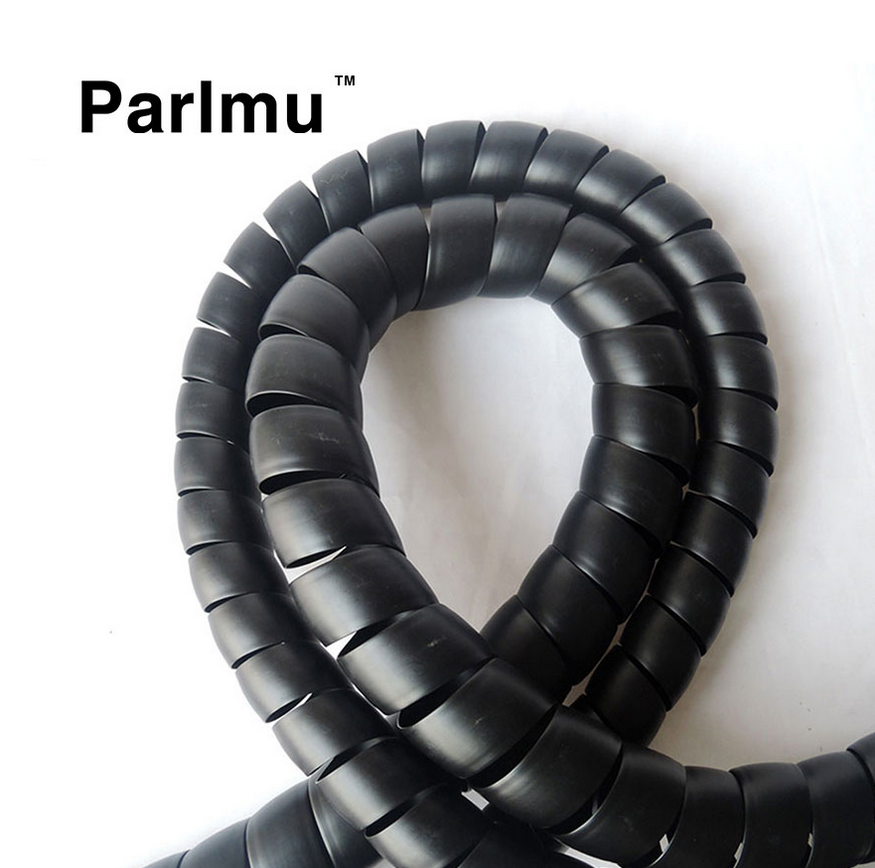 thumbnail interactive-video image 1 of MECO Cable Spiral Wrap – 5 Meters – Protect & Bundle Wires – Black/White/Blue/Red 1 of 6
